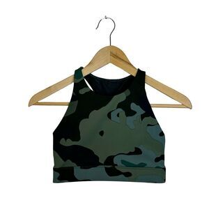 CARBON38 High Neck Camo Sports Bra Size XS